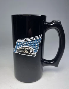 Vintage Jacksonville Jaguars NFL Old Banned Logo Coffee Beer Mug, Black Glass - Picture 1 of 8