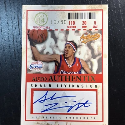 2004-05 Fleer Auto Authentix Gold Shaun Livingston Auto RC #AA-SL /50 - Image 1 of 4