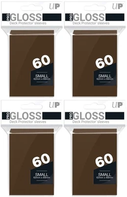 240 Ultra Pro Brown Small Gloss Deck Protector Game Card Sleeves Yugioh ccg tcg - Image 1 of 3