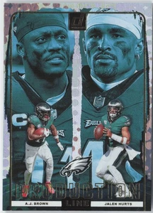 A.J. Brown / Jalen Hurts 2024 Donruss Production Line #6 Philadelphia Eagles - Picture 1 of 2