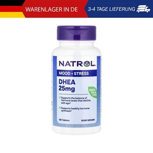 Natrol, DHEA, Ergänzungsmittel mit DHEA, 25 mg, 180 Tabletten - Bild 1 von 3