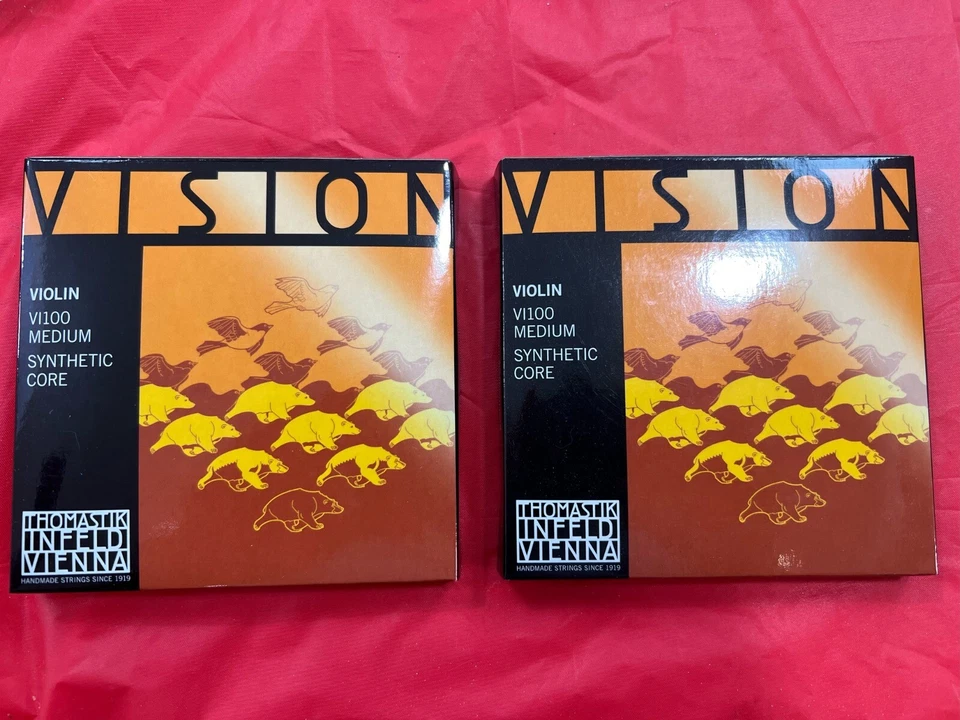 100% Authentic 2 Sets Thomastik Vision Violin String Set Medium 4/4 - Image 1 of 1