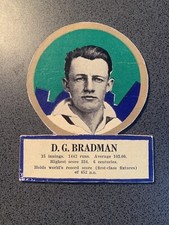 RARE 1932 DON BRADMAN CARD: CUT FROM 1932 STANDARD CIGARETTES CALENDAR?