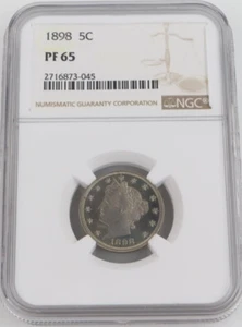 1898 - PP - Liberty Head Nickel - NGC PF65 - nur 1795 geprägt - Bild 1 von 4