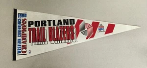 PENNANTS PORTLAND TRAIL BLAZERS 1990 WESTERN CONFERENCE CHAMPIONS FELT PENNANT - Picture 1 of 9