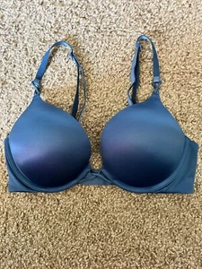 Victoria's Secret Womens Navy Blue Satin Bombshell Bra 34B - 000872 - Imagen 1 de 6