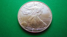 2007-US 1 oz Troy Silver American Eagle Walking Liberty Bullion $1 Coin .999