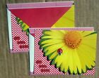 Get Well Lot Of 2 Blank Note Cards W/ Envelopes Jetkat 2012 Sunflower