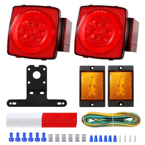 Led Trailer Lights 12V Led Stop Turn Tail License Lights Submersible Boat Lights - Picture 1 of 12