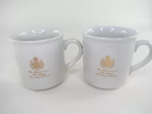 NEW Gevalia Kaffe Coffee Mugs By Appointment to His Majesty King of Sweden White - Picture 1 of 5