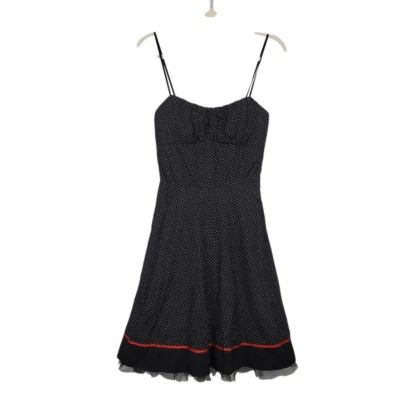 Vestido De Colección Y2K Rubí Rox Negro Lunares Tul Talla 7 Hada Capricho Grunge Punk Foto 1 de 4