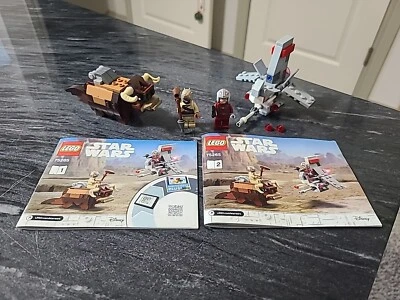 100% Complete Lego 75265 Star Wars Microfighters T-16 Skyhopper Vs Bantha  - Image 1 of 4