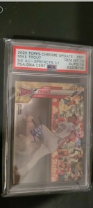 2020 Topps Chrome Update Mike Trout Superfractor 1:1 PSA 10