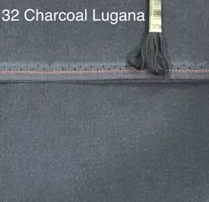 Cross Stitch 32 count Lugana even weave Zweigart Charcoal dark grey blackboard - Picture 1 of 1