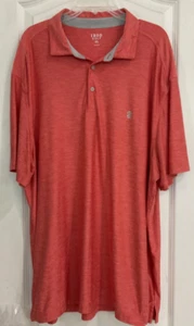 IZOD Men's Golf Shirt Size 2XL Orange Streaks Polo Neck Short Sleeve Y1 - Picture 1 of 8