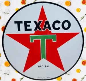 Texaco Rare Porcelain Heavy Metal 48 inches Double Side WR - Picture 1 of 5
