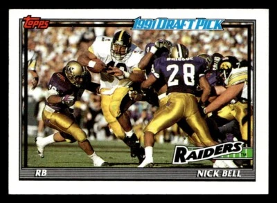 Nick Bell 1991 Topps Rookie Card #107 Iowa Hawkeyes - Image 1 of 2