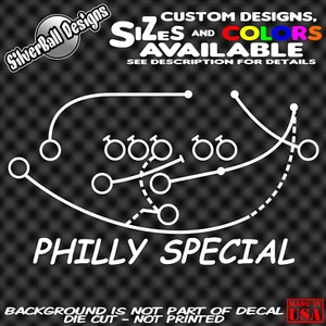 Calcomanía de vinilo personalizada Philly Special Philadelphia Eagles Super Bowl LII - Imagen 1 de 1