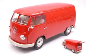 Coche Escala 1:18 Welly VW T1 BUS 1963 PANEL VAN ROJO Diecast - Imagen 1 de 1