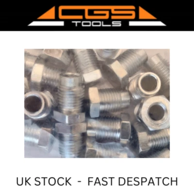 Paquete macho de 25 tuercas de tubo de freno M12 x 1,25 mm para tubo de 3/16" Foto 1 de 4