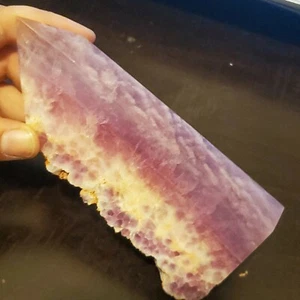 Pink Fluorite Purple Fluorite Tower Crystal 5.39in x 2.48in x .96in 430g - Picture 1 of 12
