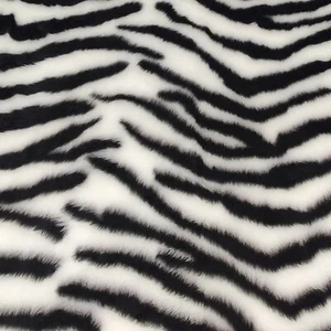 Jacquard Fur Fabric - Zebra - R2 Quality - Animal Print - Picture 1 of 3
