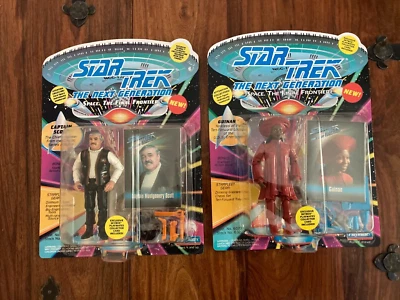 Star Trek The Next Generation, Juego de 6 figuras de acción, 1993, Playmates Nuevo en caja Foto 1 de 4
