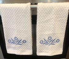 Blue Cornflower Corning Ware Embroderied Terry Towel Set Great Mother’s Day Gift