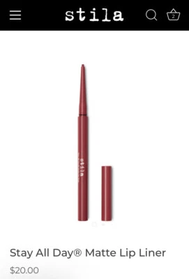 STILA Stay All Day Matte Lip Liner “Persistence” full size .002 oz / .07 g NWB - Image 1 of 4