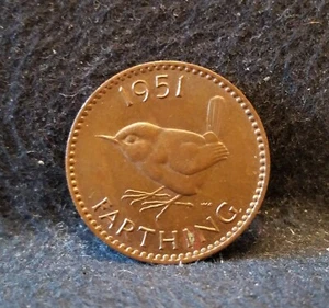 1951 Great Britain farthing, late George VI, gXF/aUNC, KM-867 (GB13) - Picture 1 of 6