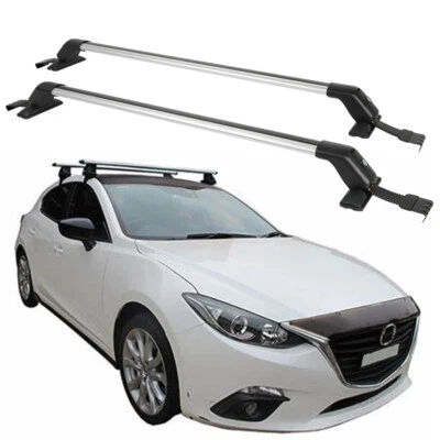 Porta-bagagens 43,3" com trava superior rack de teto barra transversal para 2004-2021 Mazda 2 3 5 6 - Imagem 1 de 4