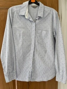H & M Ladies blue and white stripe shirt with love hearts size 10 excellent con - Picture 1 of 3