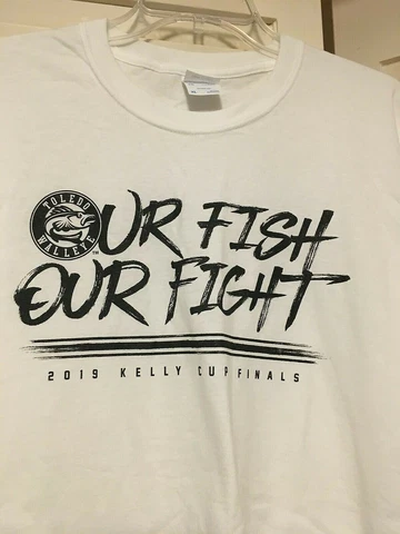 TOLEDO WALLEYE HOCKEY SHIRT & RALLY TOWEL & PROGRAM 2019 KELLY CUP ECHL FINALS Cover