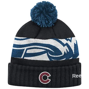COLORADO AVALANCHE 2016 NHL STADIUM SERIES REEBOK CUFFED POM KNIT HAT TOQUE - Picture 1 of 4