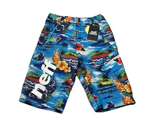 NEW NEFF Men’s Snort Snow Short Hula Hawaiian Spring Skiing Cargo Size Medium - Picture 1 of 8