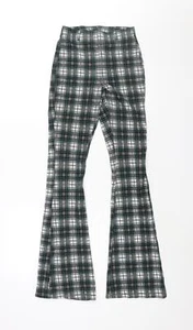 Pantalón Stradivarius Mujer Verde Cuadros Poliéster Talla S L34 en Regular - Elast - Imagen 1 de 10