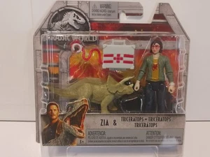 Jurassic World Fallen Kingdom Zia & Triceratops Actionfigurenpaket NEU - Bild 1 von 2