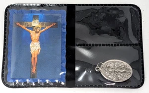 Ich bin ein katholischer Ruf Priester Medaille St. Benedikt Abtei Skapulier Ausweis Taschenheiligtum - Bild 1 von 6