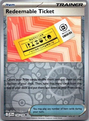 Redeemable Ticket Uncommon SV09: Journey Together 156/159 NM - Image 1 of 2