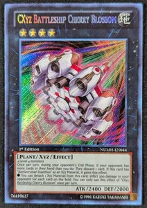 CXyz Battleship Cherry Blossom 1996 1st Ed Secret Rare Yugioh NUMH-EN044 (NM) - Picture 1 of 2