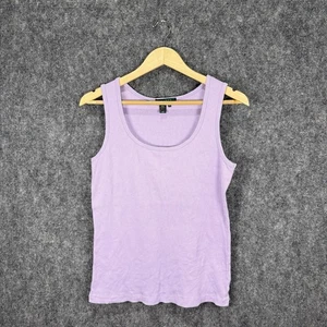 Camiseta sin mangas vintage para mujer Lauren Ralph Lauren M púrpura 100 % algodón - Imagen 1 de 6