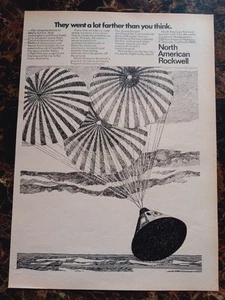 Anuncio impreso vintage del Programa Apolo de la NASA Rockwell de América del Norte 1968 - Imagen 1 de 1