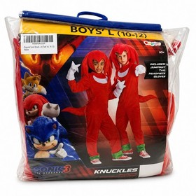 Knuckles Disguise Sonic The Hedgehog Boys Size Large L (10/12) Halloween Costume