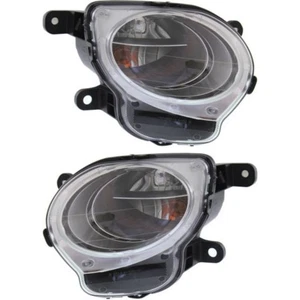 Turn Signal Light Set For 12-19 Fiat 500 Convertible Hatchback LH RH Chrome Trim - Picture 1 of 10