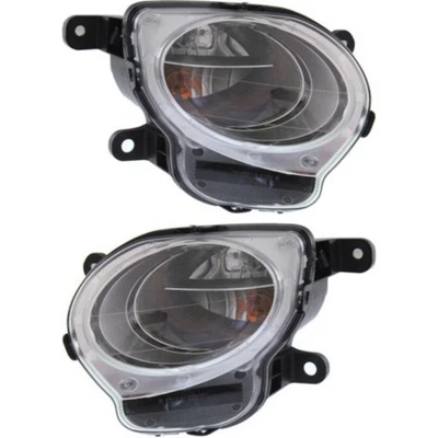 Turn Signal Light Set For 12-19 Fiat 500 Convertible Hatchback LH RH Chrome Trim - Image 1 of 4