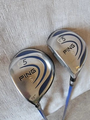 Ping G5 3 and 5 ⛳️Wood R-flex shafts, Execellent Clubs - Image 1 of 4