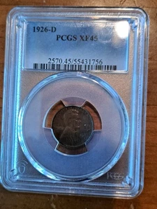 1926-D PCGS XF45 Lincoln Cent - Picture 1 of 2