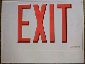 Cooper Sure-Lites CCX70RWH Emergency EXIT Sign 120/277V Hard Wiring New W/O Box - Picture 1 of 9