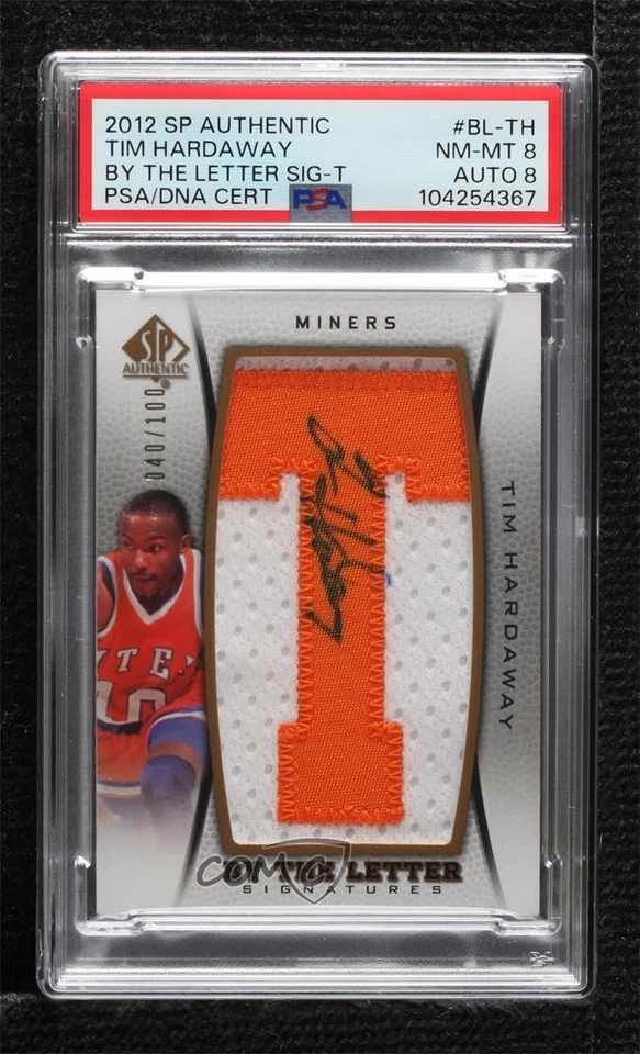 2012-13 SP Authentic By the Letter Signatures /100 Tim Hardaway PSA 8 Auto HOF - Image 1 of 2