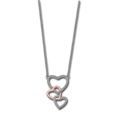 Lotus Collana D'Argento A Cuore 925 Argento Rosa Oro Charming Lady JLP1817-1-2 - Immagine 1 di 4